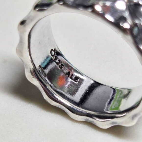 Authentic Pandora Liquid Silver Ring Hard To Find Retired Sterling Silver - Picture 3 of 8